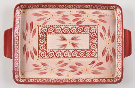 Old World Cranberry 12" Rectangular Tray