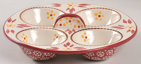 Old World Cranberry Poached Egg Tray for 9" Round Multifunction Baker