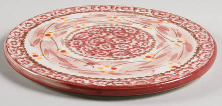 Old World Cranberry 7" Round Baker Trivet