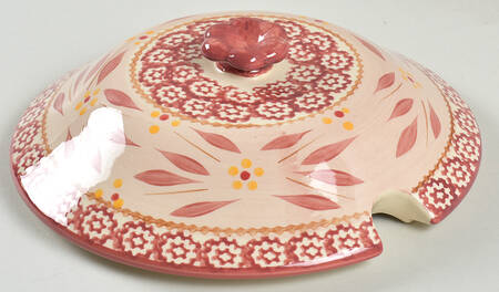 Old World Cranberry Lid for Tureen