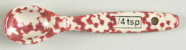 Old World Cranberry 1/4 Teaspoon Ceramic Measuring Spoon