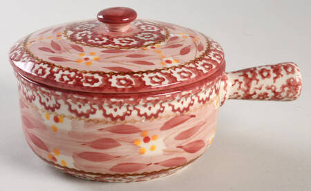 Old World Cranberry Individual Casserole & Lid