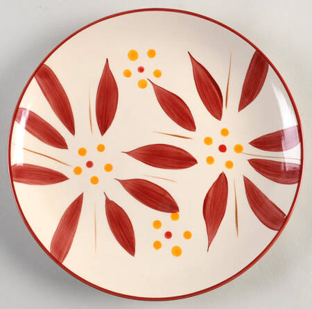 Old World Cranberry Coupe Dinner Plate