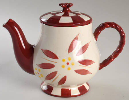 Old World Cranberry Teapot & Lid