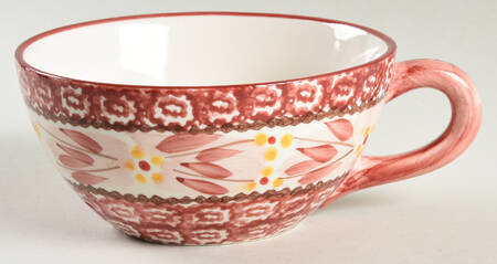 Old World Cranberry Cup for Individual Teapot & Lid with Cup