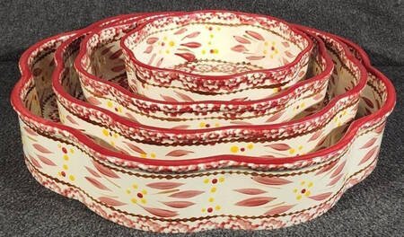 Old World Cranberry 12" Pie Baking Plate