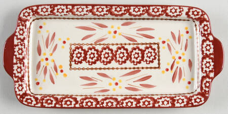 Old World Cranberry 10" Rectangular Tray