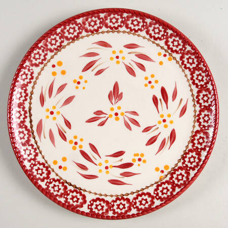 Old World Cranberry Coupe Salad Plate