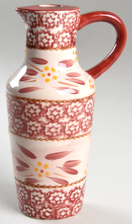 Old World Cranberry Oil Jar No Drizzle Spout
