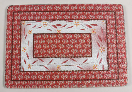 Old World Cranberry Glass Trivet for 15" Rectangular Baker