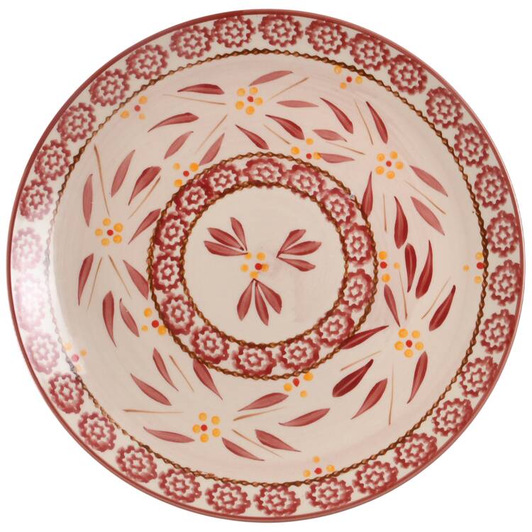 Old World Cranberry Coupe Dinner Plate