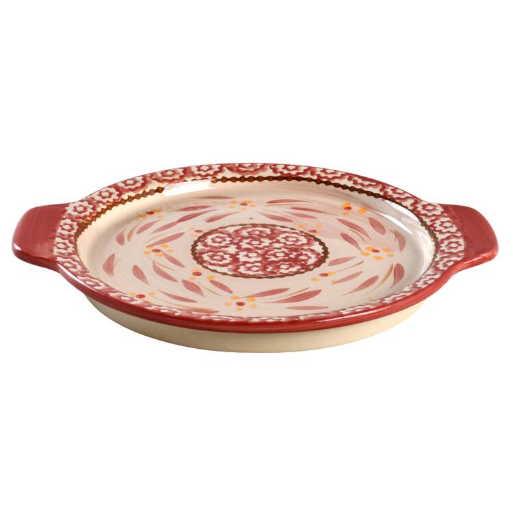 Old World Cranberry Lid-It for 8" Round Tab Handled Serving Bowl by Temp-Tations