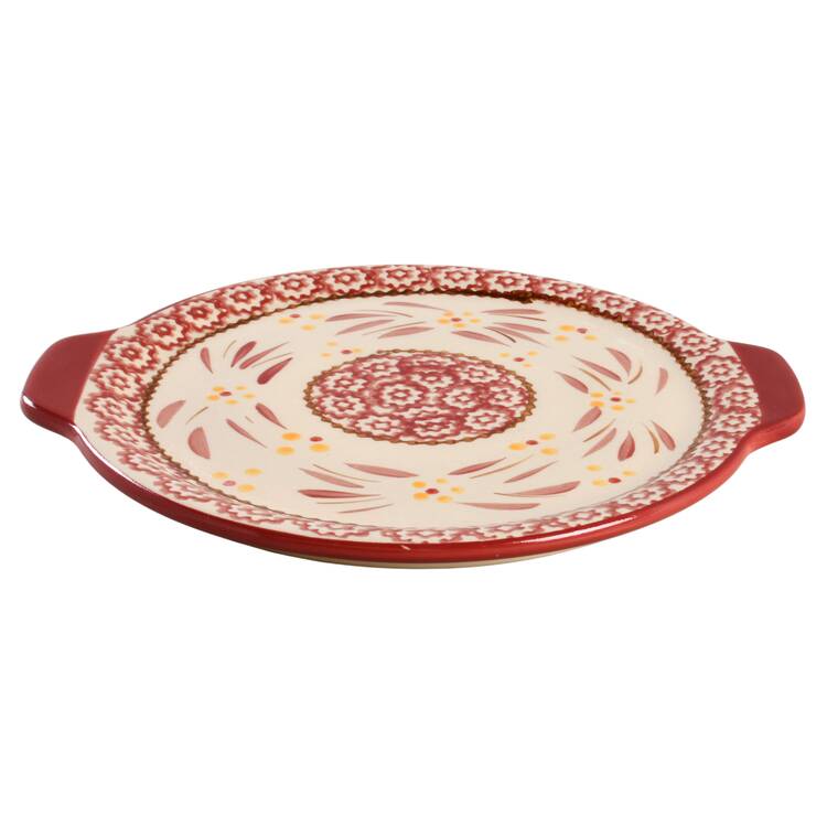 Old World Cranberry Lid-It for 9" Round Tab Handled Baker by Temp-Tations