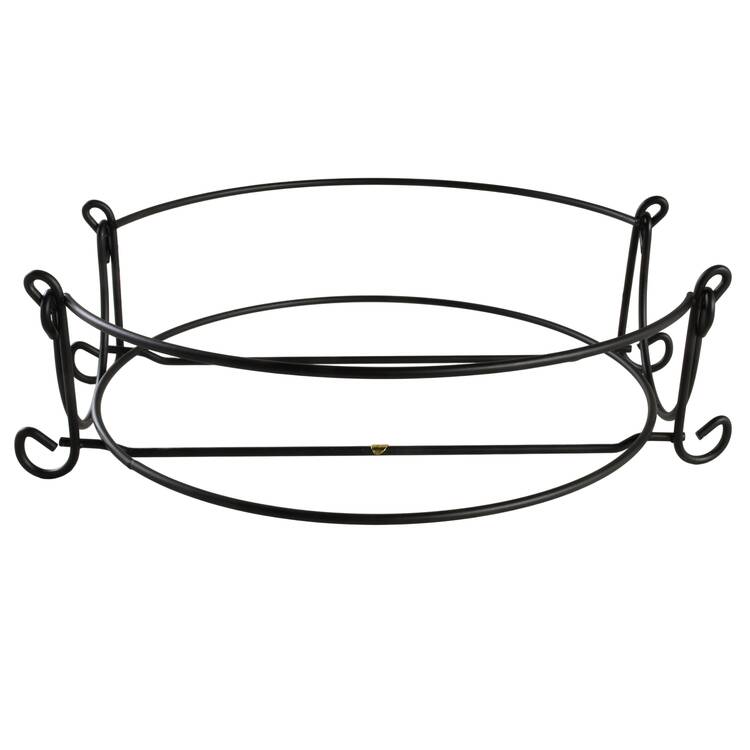 Old World Cranberry Metal Stand for 11" Round Tab Handled Baker by Temp-Tations