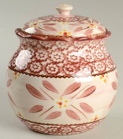 Old World Cranberry Small Canister & Lid