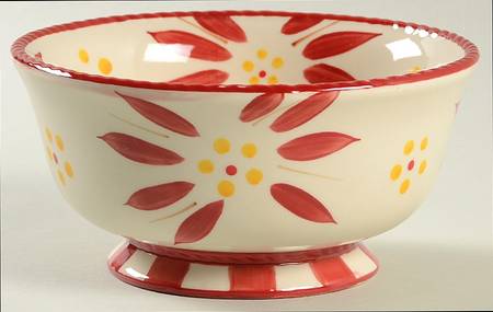 Old World Cranberry Soup/Cereal Bowl