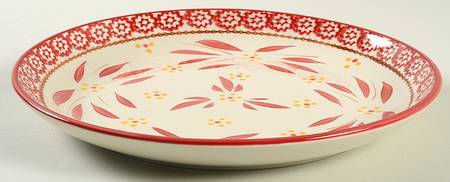 Old World Cranberry Coupe Dinner Plate