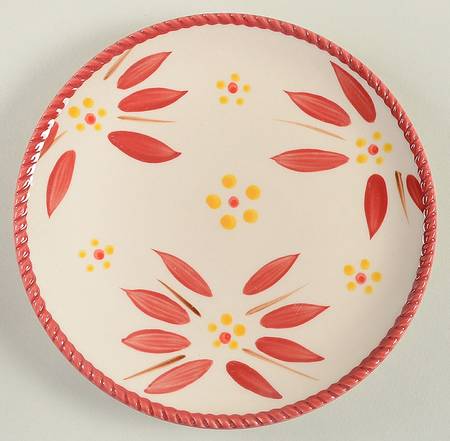Old World Cranberry Bread & Butter Plate