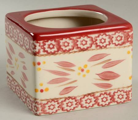 Old World Cranberry Bottom Canister for (4Pc) Square Stacking Canister