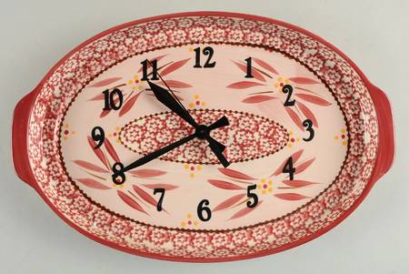 Old World Cranberry Hanging Wall Clock