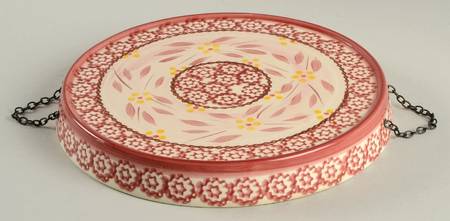 Old World Cranberry Small Ceramic Stove Cover
