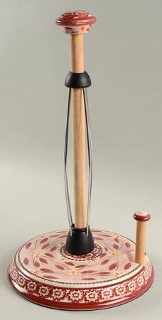 Old World Cranberry Paper Towel Holder