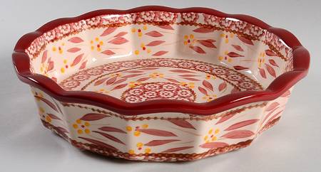Old World Cranberry 10" Pie Baking Plate