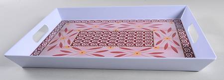 Old World Cranberry 15" Rectangular Melamine Tray