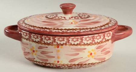 Old World Cranberry 9 Oz Individual Oval Casserole & Lid
