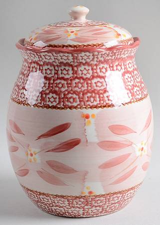 Old World Cranberry Lid for Medium Canister