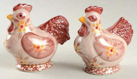 Old World Cranberry Figural Salt and Pepper by Temp-Tations