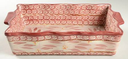 Old World Cranberry 13'' Rectangular Baker