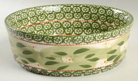 Old World Green 9" Round Baker