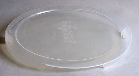 Old World Green Plastic Lid for 10" Round Handled Baker