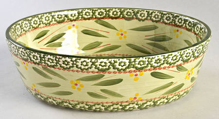 Old World Green 10" Oval Baker