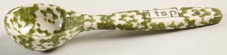 Old World Green 1 Teaspoon Ceramic Measuring Spoon