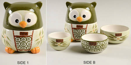 Old World Green (5 Piece) Figural Nesting Measuring Cup Set