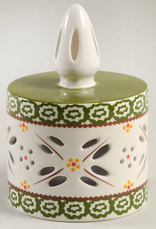 Old World Green Small Luminary Candle (Battery Operated)
