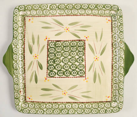 Old World Green 13" Square Lid-It