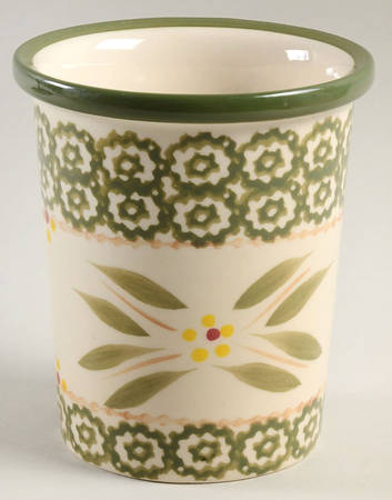 Old World Green 3 Holder Flatware Caddy-Ceramic Holder Only