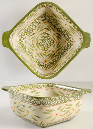 Old World Green Square Vegetable No Lid