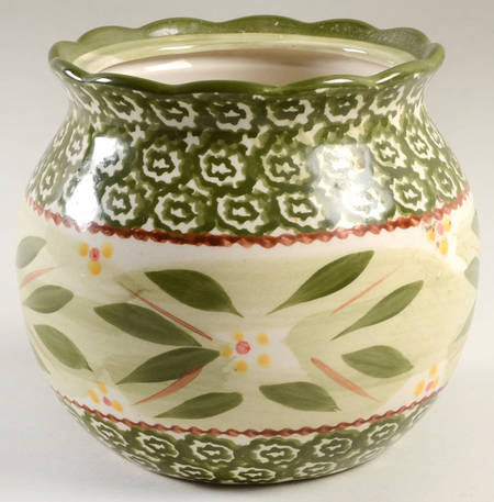 Old World Green Small Canister No Lid