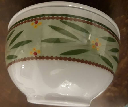 Old World Green Melamine Condiment Bowl No Lid