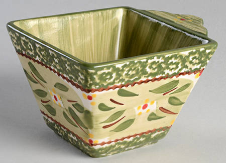Old World Green Individual Square Baker