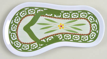 Old World Green Melamine Spoon Rest (Holds 1 Spoon)