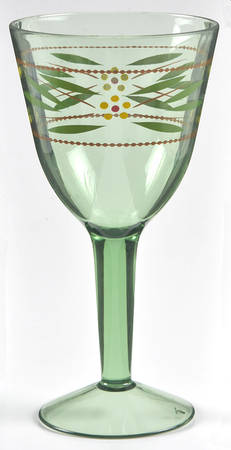 Old World Green Melamine Water/Wine Goblet