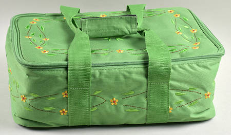 Old World Green Thermal Tote for Rectangular Baker