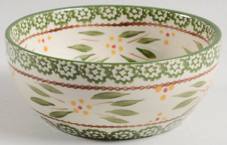Old World Green Soup/Cereal Bowl