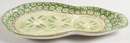 Old World Green Snack Plate