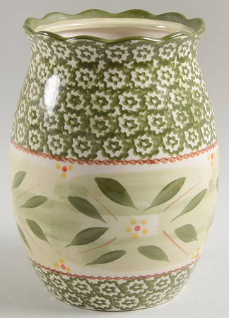 Old World Green Large Canister No Lid